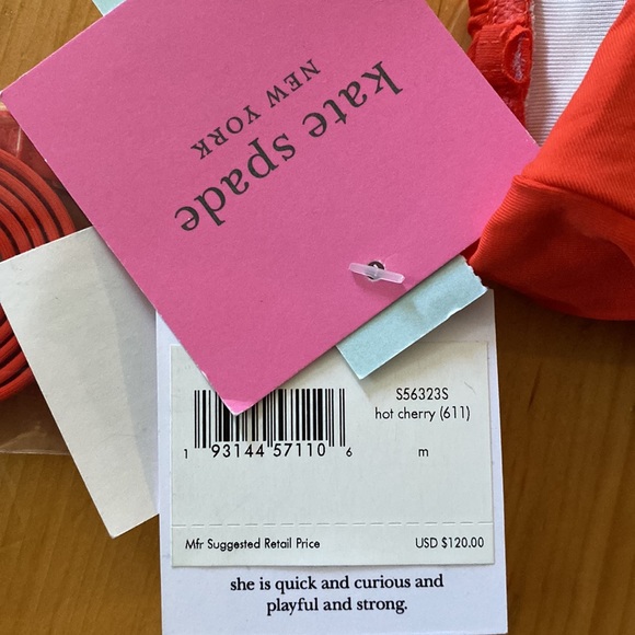 SALE! ♠️NWT: KATE SPADE✨ Ruffle Bandeau Bikini Set - Size Medium - Picture 5 of 15